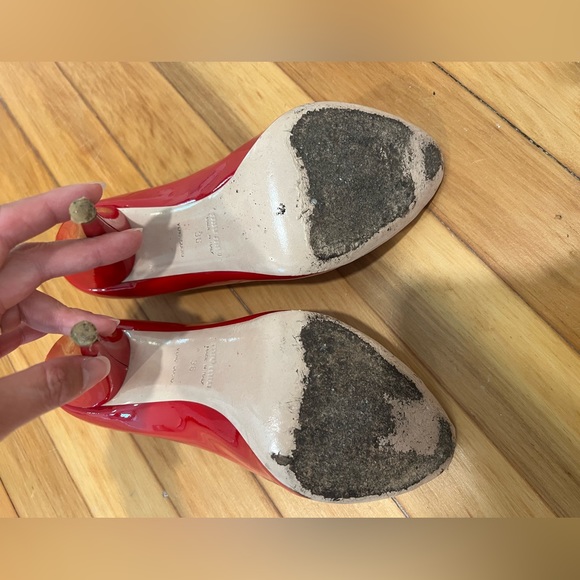 Miu miu red patent heels shoes 36 - Picture 4 of 4